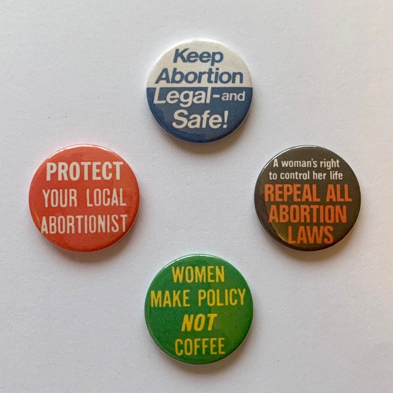 4 Vintage Remake Feminist Button Badges Pro-choice Equality - Etsy