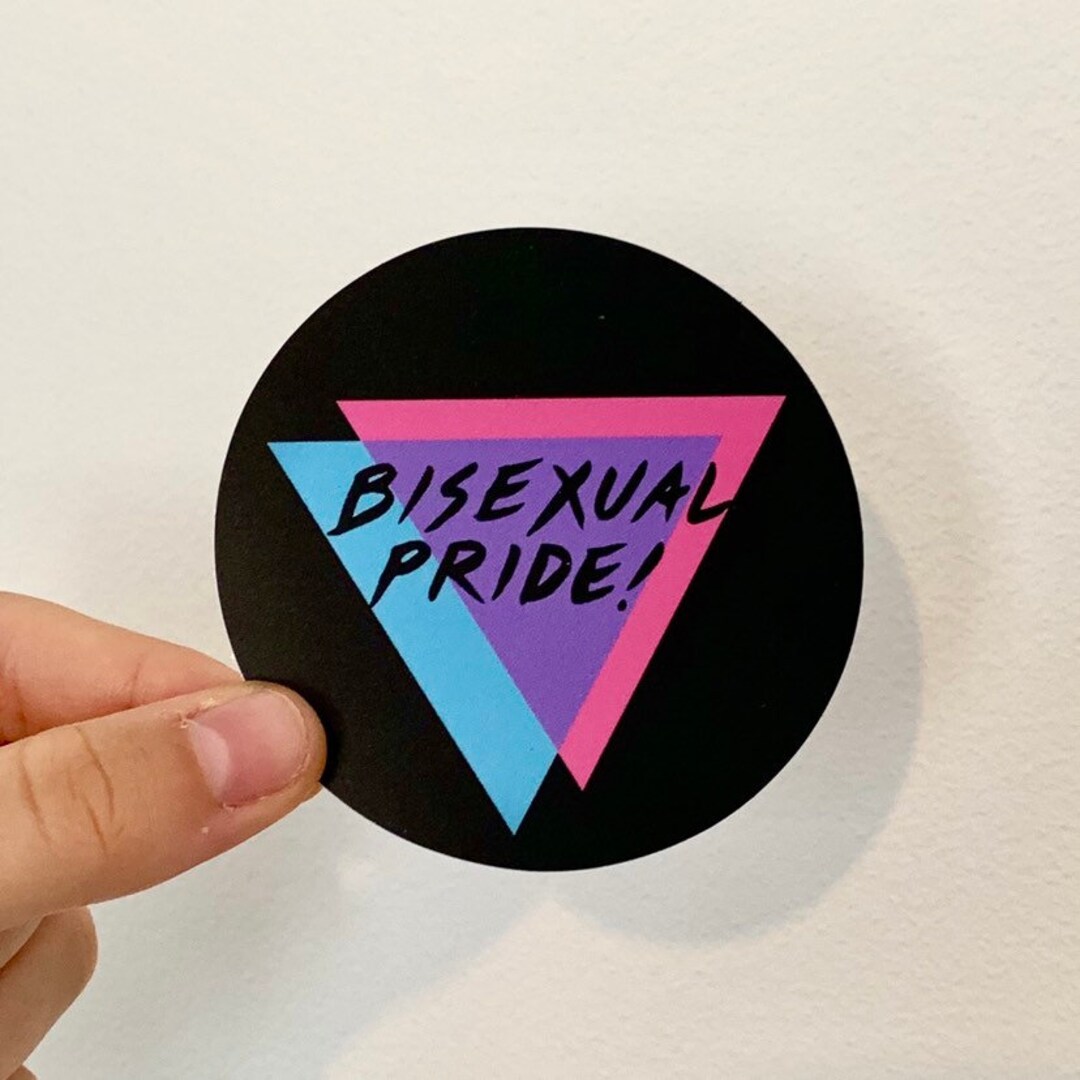 Bisexual Pride Sticker Lgbt Vinyl Decal Vintage Remake Bi Etsy