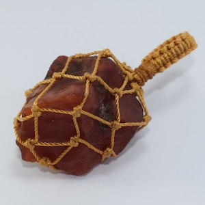 Dazzling Natural Quality Carnelian Pendent Gemstone, Beautiful Carnelian Macrame Pendent, Amazing Carnelian Raw, Size 60X28X26 MM