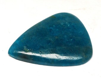 Natural Quality Blue Apatite Gemstone, Unique Blue Apatite Gemstone, Pear Shape Stone, Amazing Blue Apatite Cabochon, Size 48X29X4 MM