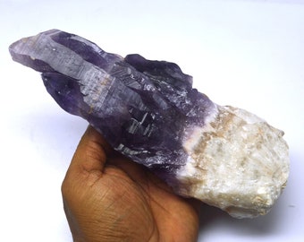 Marvelous Attractive Quality Large Blue Amethyst Gemstone,Amazing Pointed Amethyst Raw,Natural Gemstone,Semi Precious,Size 8''x3''x2''Inches