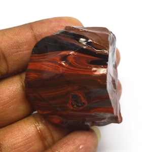 Awesome Quality Large Treated Blood Stone Jasper Gemstone, Semi Precious, Healing Crystal Jasper Raw, Nice Blood Stone, Size 2&#39;&#39;x1.5&#39;&#39;Inches
