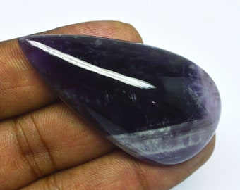 Outstanding Attractive Quality Amethyst Gemstone, Loose Amethyst Gemstone, Pear Shape, Strongly Amethyst Cabochon, Size 54X27X10 MM