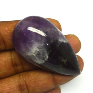 Marvelous Attractive Quality Amethyst Gemstone, Unique Amethyst Cabochon, So Interested Amethyst Stone, Pear Shape Stone, Size 54X29X13 MM