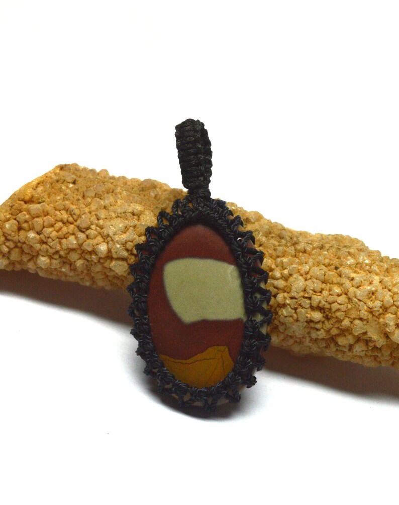 Noreena Jasper Pendant Natural Noreena Jasper Pendant Size 38x25x5MM Smooth Oval Shape Cabochon Gemstone Pendant