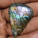 Exclusive Top Quality Natural Untreated Flashy Purple Labradorite 38x27x7 MM Smooth Plain Pear Shape Cabochon