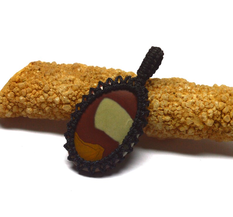 Noreena Jasper Pendant Natural Noreena Jasper Pendant Size 38x25x5MM Smooth Oval Shape Cabochon Gemstone Pendant