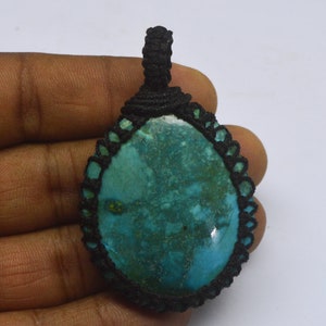 Colgante de piedra preciosa turquesa de calidad natural, piedra preciosa suelta para un colgante de turquesa increíble, piedra turquesa de forma ovalada, tamaño 60 x 38 x 9 mm