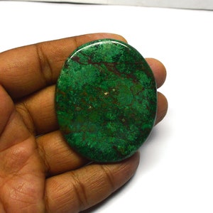 Fabulous Attractive Quality Chrysocolla Gemstone, Healing Crystal, Loose Gemstone For Pendent Making, Nice Chrysocolla, Size 57X47X4 MM