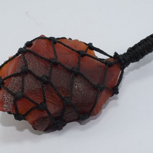 Terrific Attractive Quality Carnelian Pendent Gemstone, Solid Macrame Pendent Carnelian Raw, Healing Crystal, Carnelian Raw,Size 66X31X16 MM
