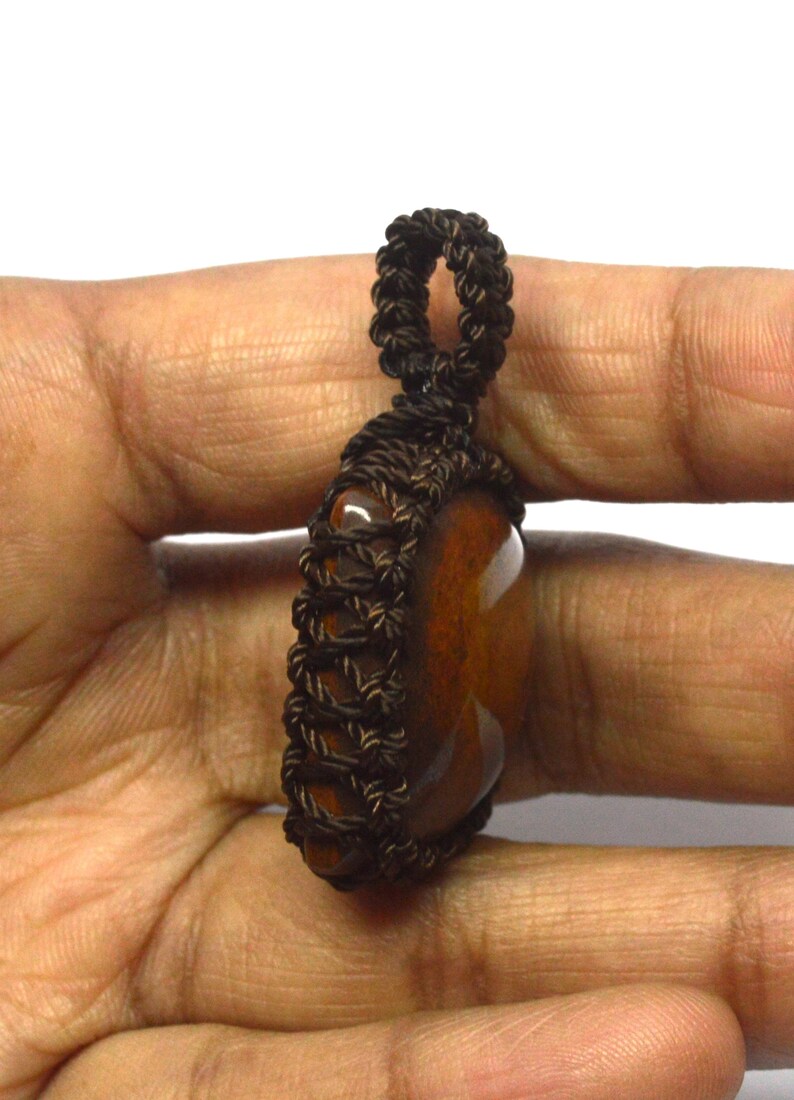 Natural Tiger/'s Eye Pendant Size 41x25x10 MM,Jewelry,macrame Pendant