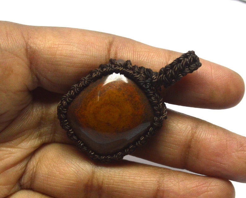 Natural Tiger/'s Eye Pendant Size 41x25x10 MM,Jewelry,macrame Pendant