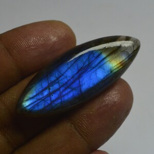 Attractive Quality Labradorite Gemstone, Marquise Shape, Amazing Blue Shinning Labradorite Gemstone, Semi Precious Stone, Size 47X18X6 MM