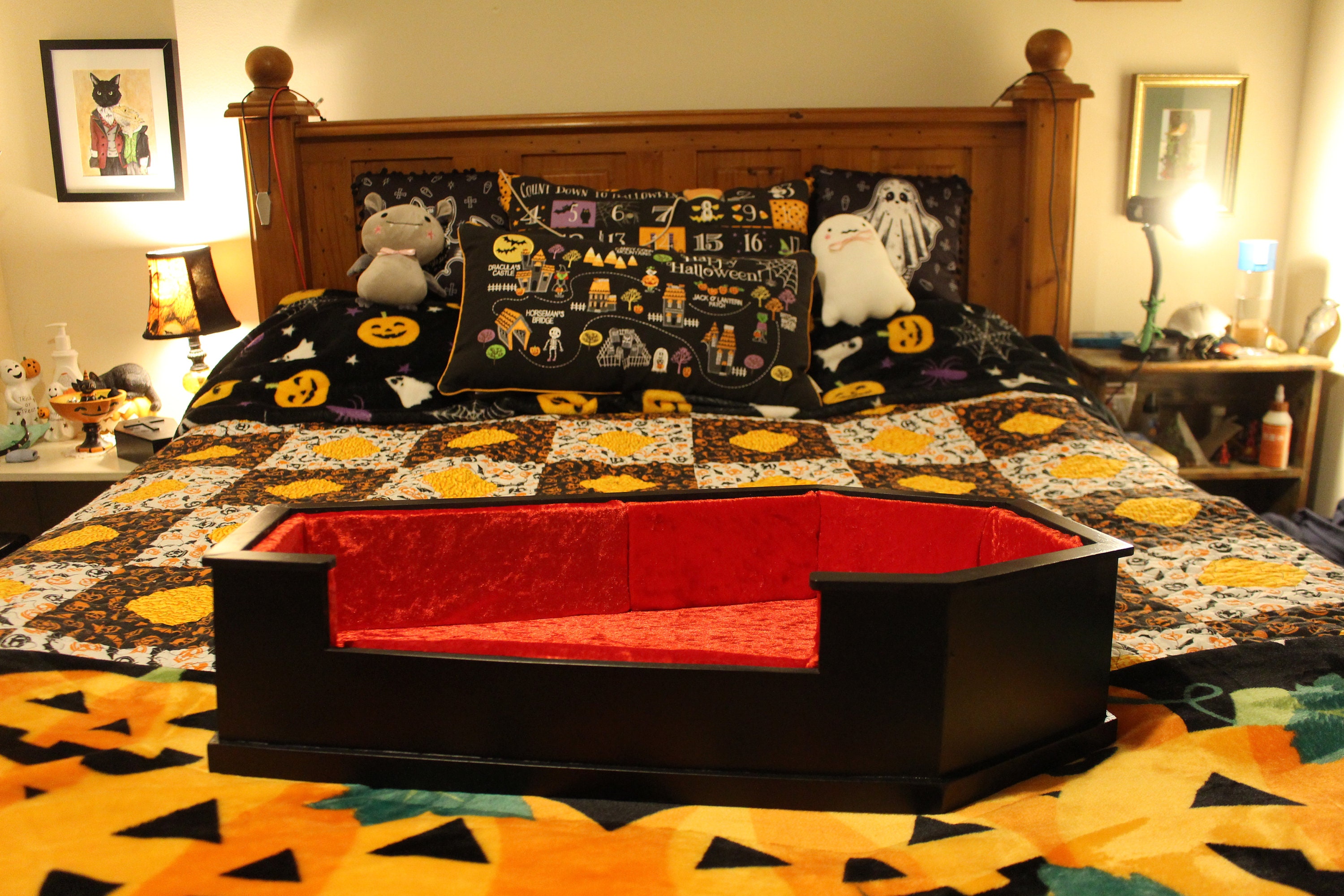 Buy Velvet Lined Coffin Shaped Pet Bed Online in India Etsy