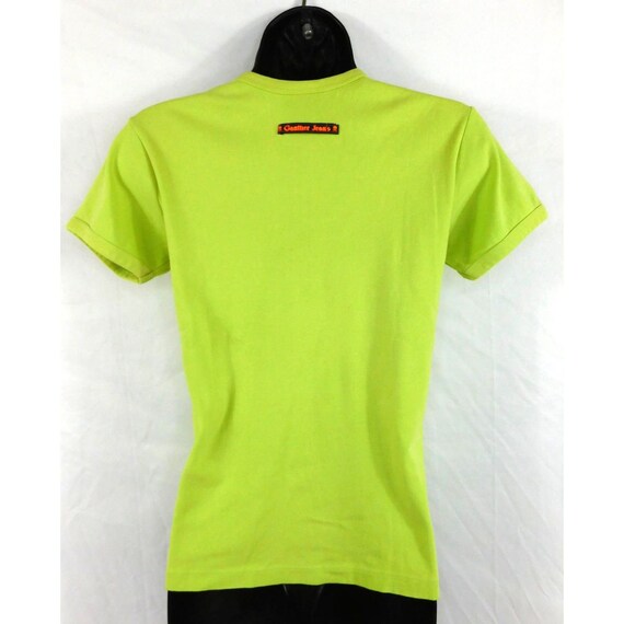 Rare Vintage Jean Paul Gaultier Lime Green Logo T… - image 3