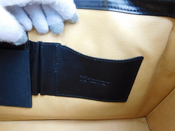 Vintage Firenze Pratesi Black Italian Leather Bri… - image 7