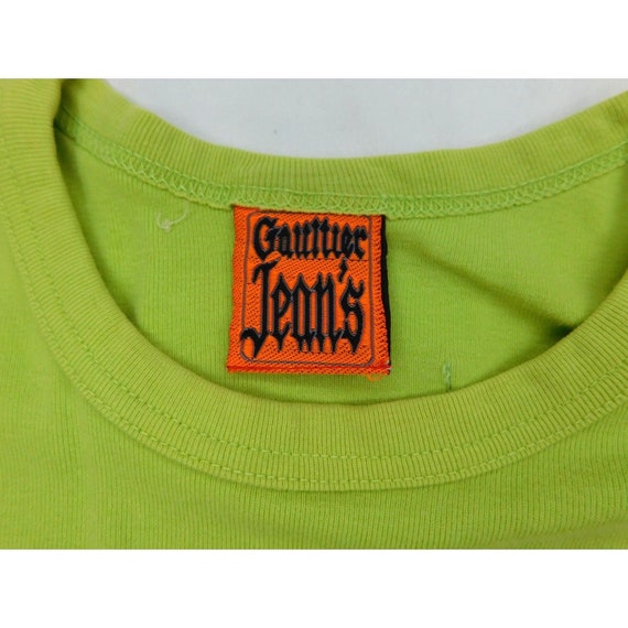 Rare Vintage Jean Paul Gaultier Lime Green Logo T… - image 5