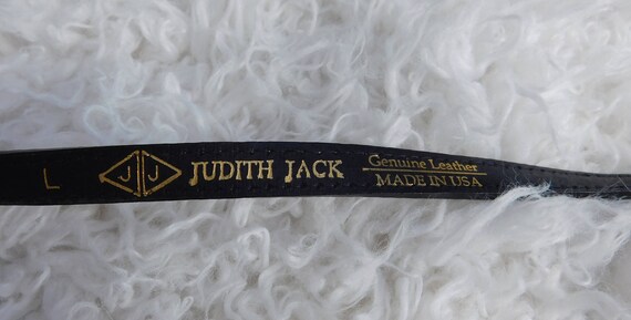 Vintage Judith Jack Thin Leather Belt With Marcas… - image 3