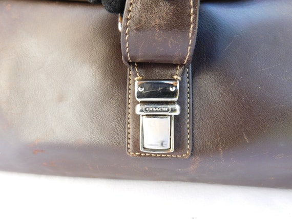 Vintage Distressed Coach Brown Leather Hipster Br… - image 7