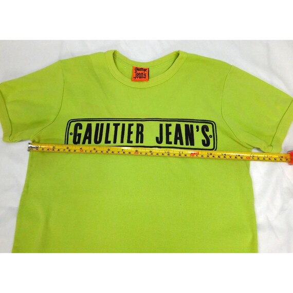 Rare Vintage Jean Paul Gaultier Lime Green Logo T… - image 7