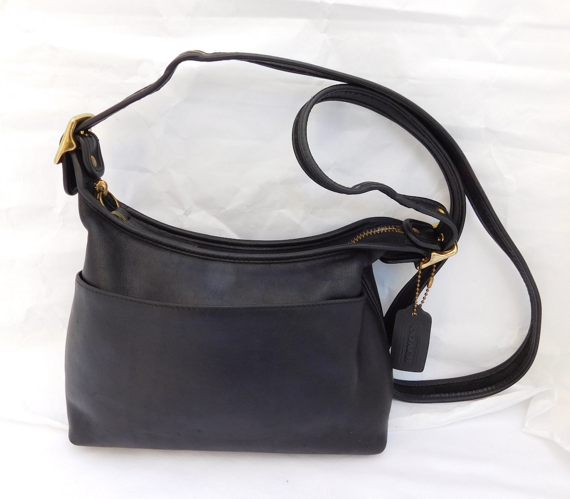 Vintage Coach 9136 Legacy Black Leather Shoulder Crossbody Bag Etsy