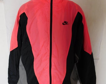 Vintage 90'S Nike Colorblock Nylon Windbreaker Big Logo Jacket Size Large