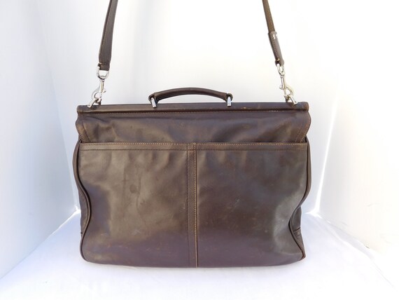Vintage Distressed Coach Brown Leather Hipster Br… - image 3