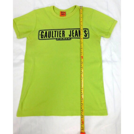 Rare Vintage Jean Paul Gaultier Lime Green Logo T… - image 9