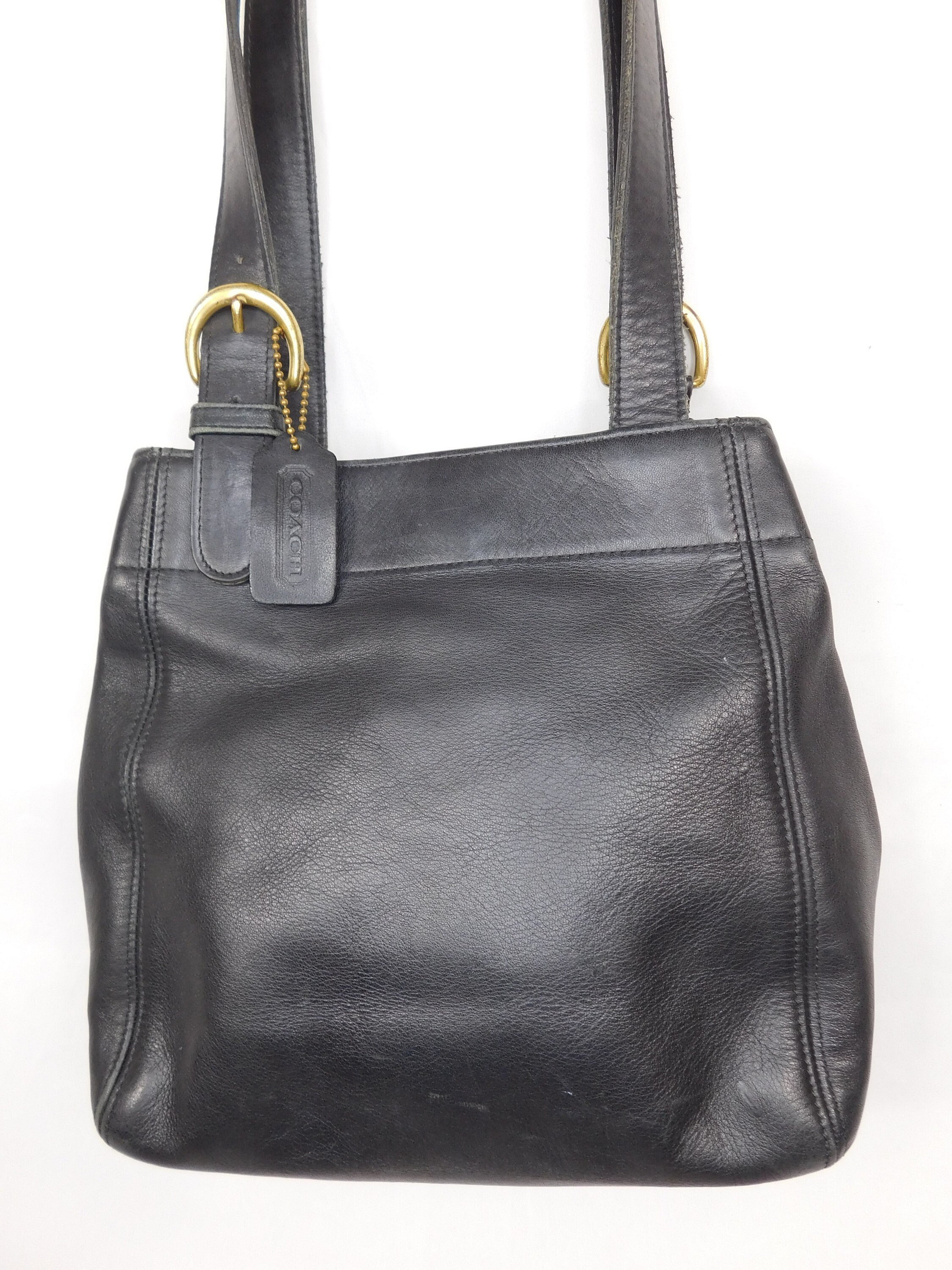 Vintage Coach Black Leather Soho Buckle Tote Shoulder Bag #4157 - Etsy