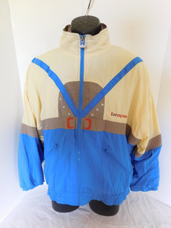 80'S Ixspa Vintage Color-block Windbreaker Track J