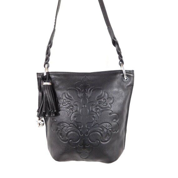 AUTHENTIC BRIGHTON Black Embossed Leather Small S… - image 3