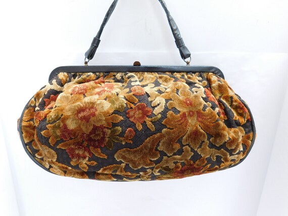 Vintage 1950's Mad Man Tapestry Carpet Canvas Satc
