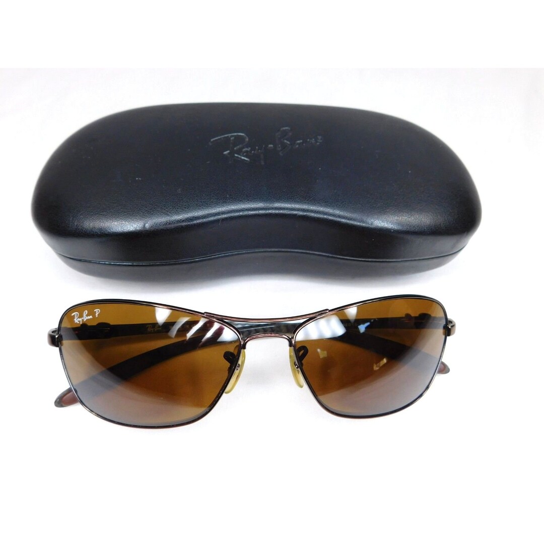 Ray Ban R&b 8402 Ray-ban RB 8302 Sunglasses Rectangle Brown 014 58-15 Italy 3N Carbon ...