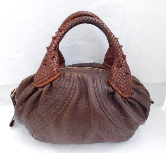 Authentic Vintage Fendi Soft Brown Leather Spy bag