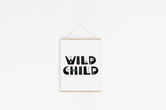 Wild Child Printable Poster Geometric Wall Art Tribal | Etsy