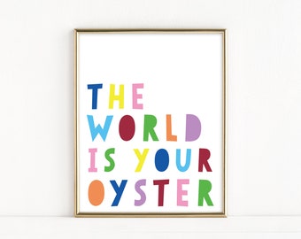 The World is Your Oyster and I'll Love You Forever set of playroom prints