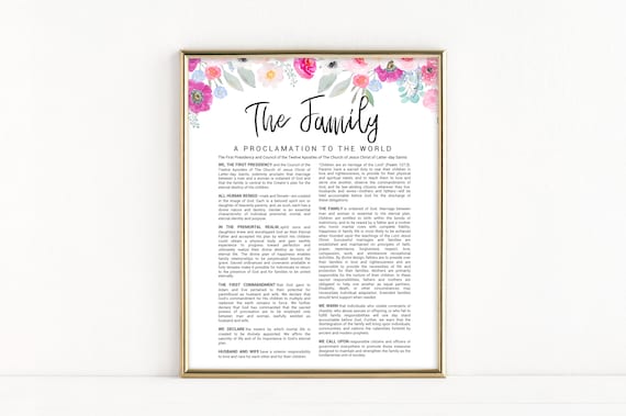 LDS Relatives Proclamation Printable - Watercolor Floral Household Proclamation - The Spouse and children Proclamation towards the Earth Electronic Obtain - LDS Artwork graphic relating to Family Proclamation Printable named LDS Spouse and children Proclamation Printable - Watercolor Floral Household Proclamation - The Household Proclamation in direction of the Environment Electronic Down load - LDS Artwork