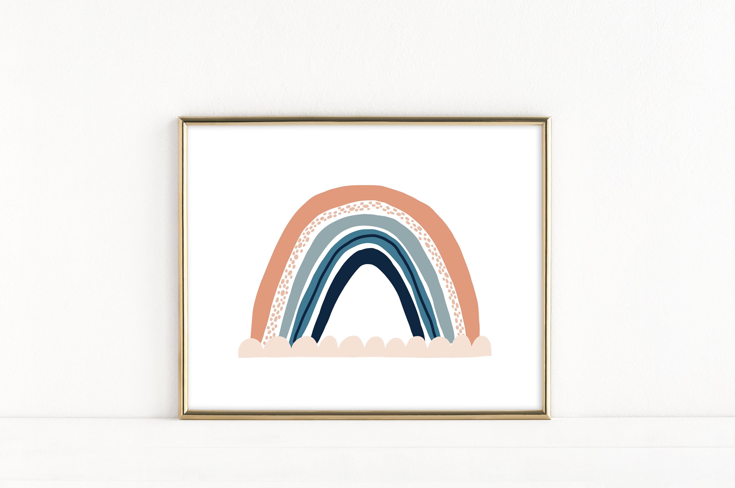 Rainbow Printable Art, Rainbow Print for Kids, Neutral Nursery Art, Modern Rainbow Decor, Kids ...