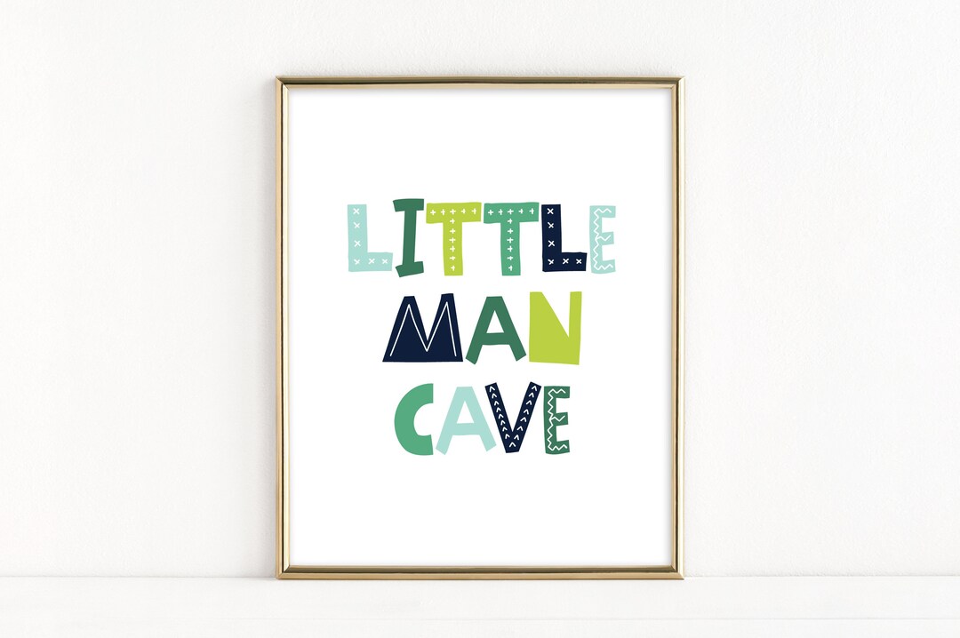Little Man Cave Print Nursery Printable Kids Room Decor - Etsy
