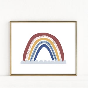 Rainbow Nursery Art, Gender Neutral Nursery Printable, Rainbow Print, Neutral Nursery Artwork, Kids Room Decor, Digital Art