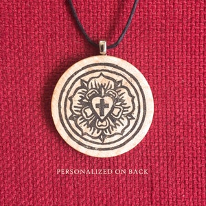 Luther Rose Pendant|Lutheran Necklace|Luther&#39;s Rose|Personalized|Lutheran Confirmation|Lutheran GiftLuther Rose Necklace|Lutheran Jewelry