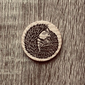 Sleeping Squirrel Pin, Squirrel Pin, Squirrel Jewelry, Squirrel Wearable, Squirrel Button, Squirrel Art Jewelry, Gift for Squirrel Lover