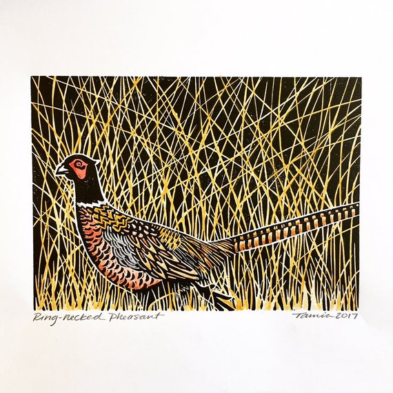 Rink-Necked Pheasant Applique Patch Iron on