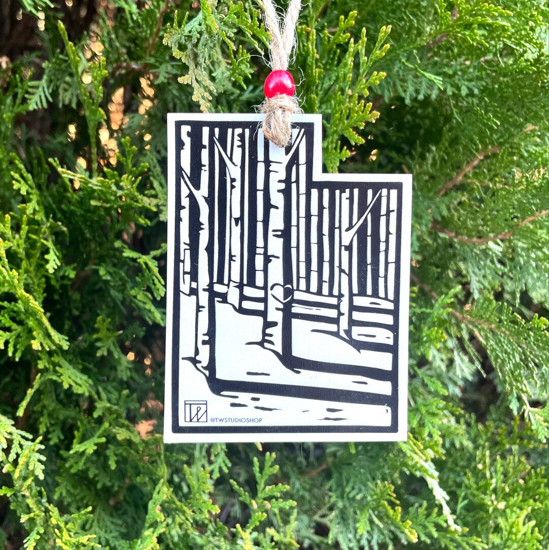 Utah Christmas Ornament Utah Aspens Ornament Utah Love Etsy