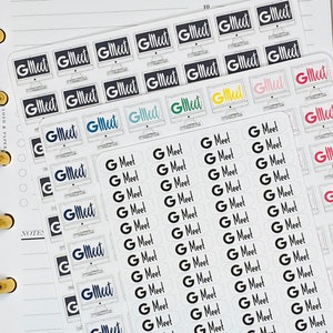 Google Meet, Meeting, Teleconference, Virtual Work, Work at Home, Computer or Script Planner Stickers Student, Teacher, Virtual Employee