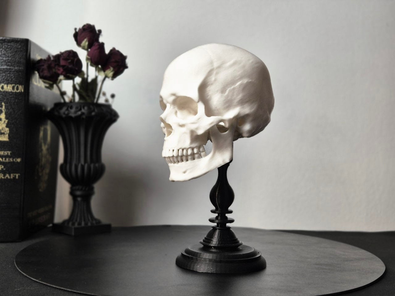 Realistic Human Skull, Skull Replica with Detachable Plinth, 3D-PRINTED