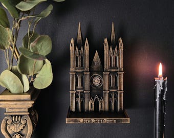 Gothic Cathedral Shelf, Gothic Shelf Wall Decoration, Gothic Candle Holder, Jewelry Holder, Cathedral, 3D-PRINTED