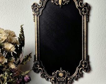 Gothic Victorian Death Moth Frame – Macabre Wall Art, Baroque Gothic Decor, Dark Home Gallery, Goth Gift, 3D Printed