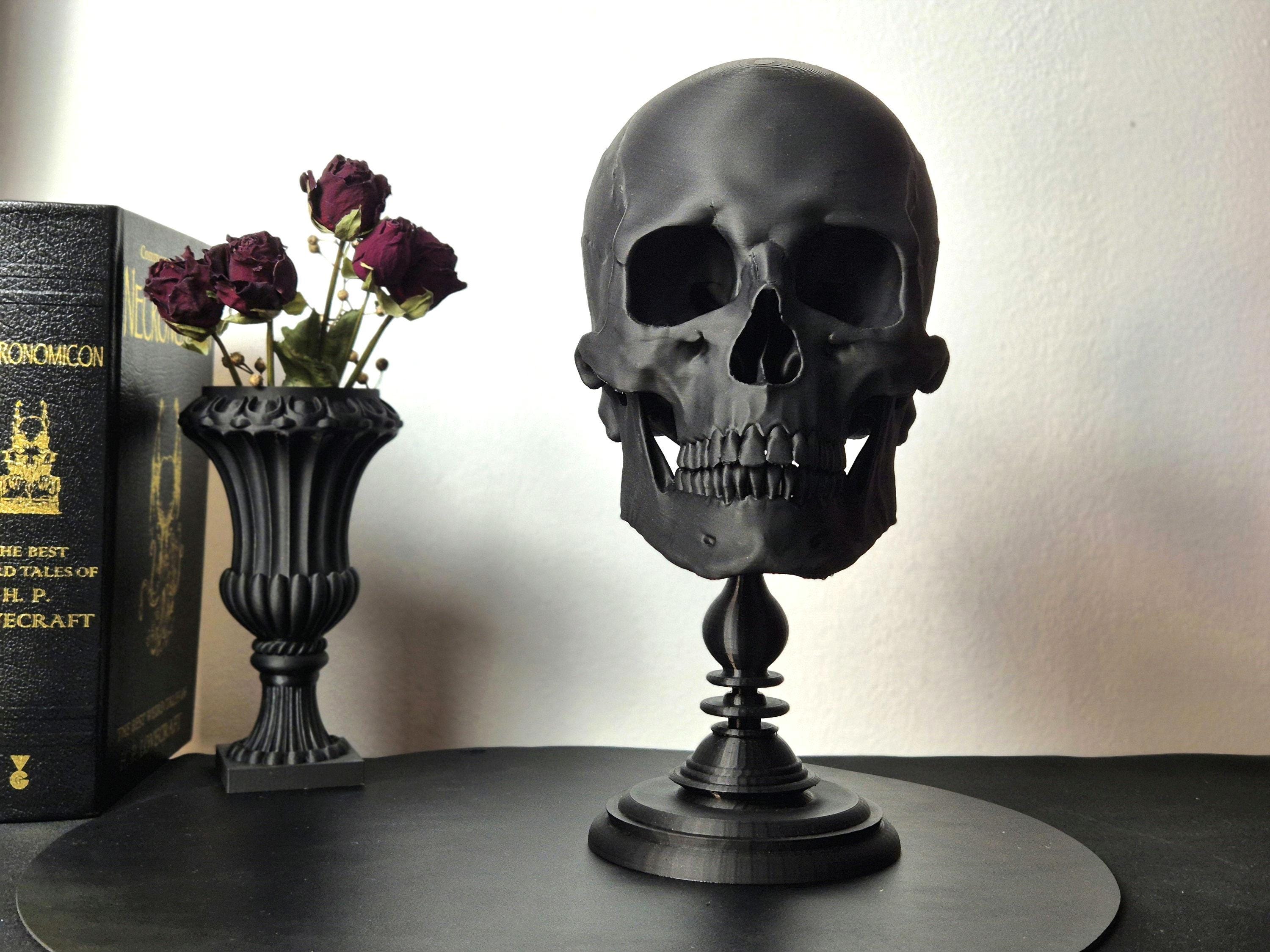 Realistic Human Skull, Skull Replica with Detachable Plinth, 3D-PRINTED