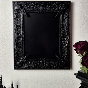 Gothic Victorian Baroque Photo Frame, Raven Skull Frame, Gothic Wall Decor, Victorian Wall Art, Goth Wall Gallery, Goth Gift, 3D-PRINTED